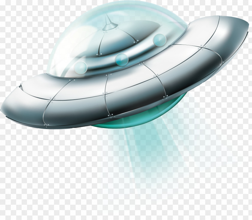Silver UFO Unidentified Flying Object Saucer Icon PNG