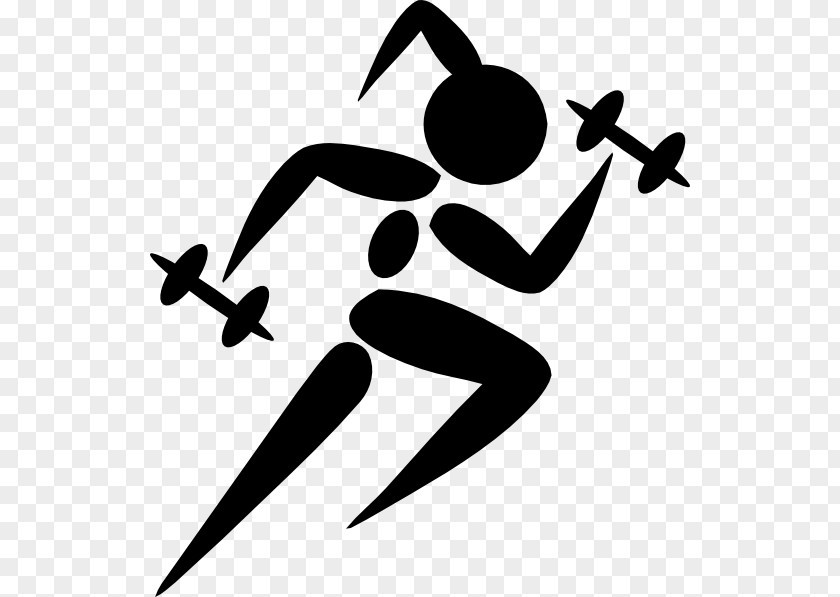 Workout Running Woman Clip Art PNG