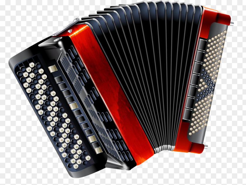Beautifully Accordion Musical Instrument PNG