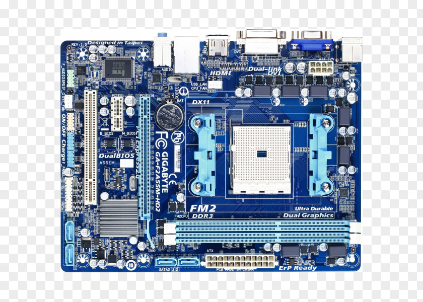 Socket FM2 Motherboard MicroATX Gigabyte Technology PNG