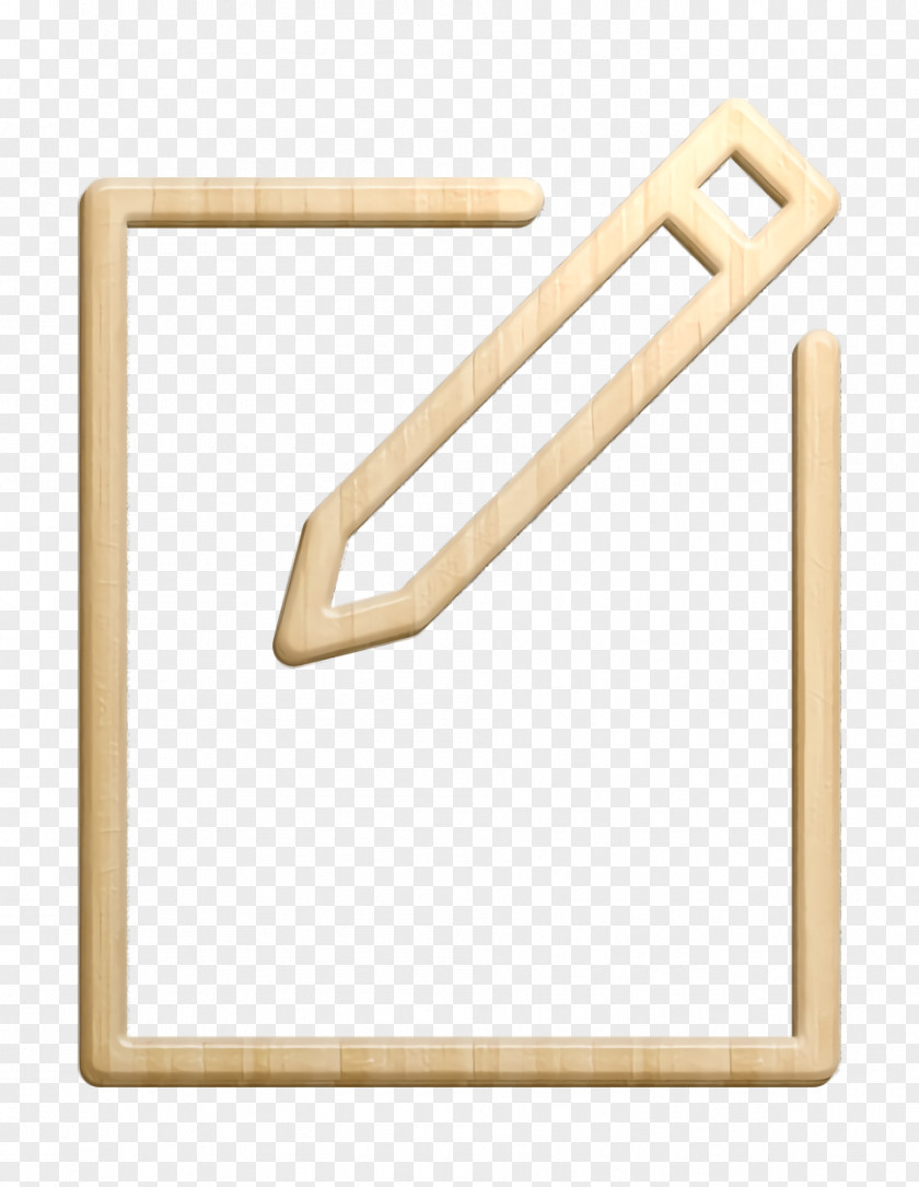 Wood Triangle New File Icon Edit Web Navigation Line Craft PNG
