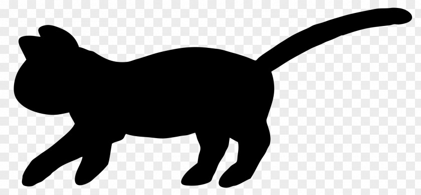 Kawaii Vecteur Black Cat Logo Silhouette Clip Art PNG