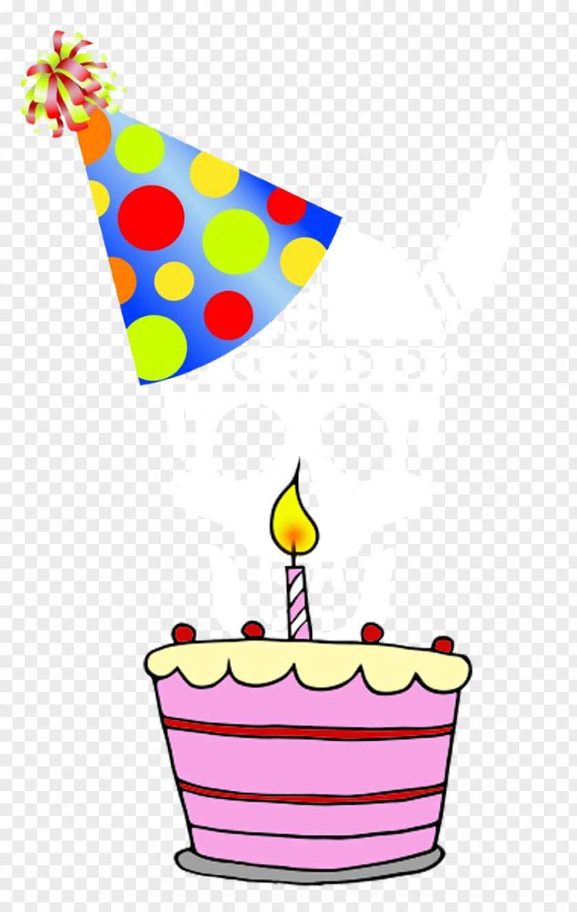 Watercolor Birthday Party Hat PNG