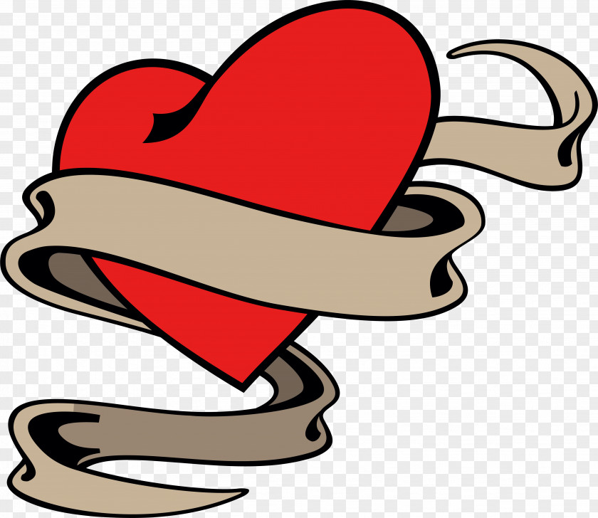 Folding Love TAG Heart Banner Drawing Clip Art PNG