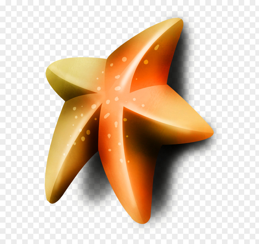 Orange Five-pointed Star Pentagram PNG