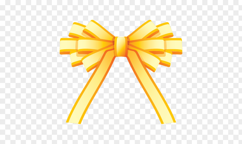 Yellow Bow Print Download Icon PNG