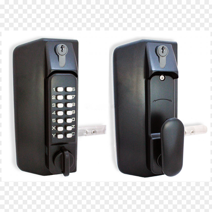 Both Side Electronic Lock Combination Marine Grade Stainless Gate PNG