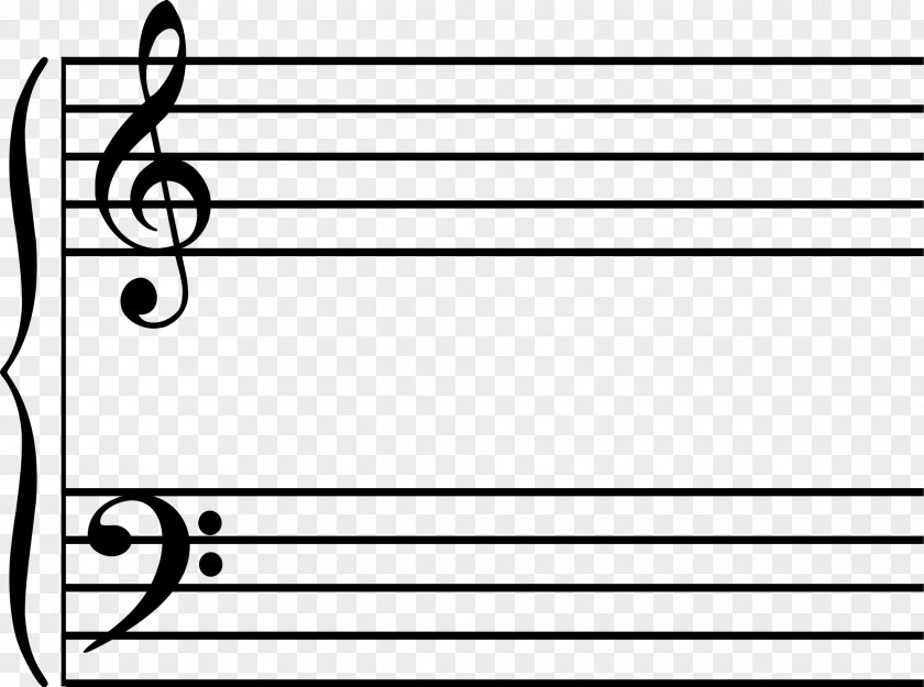 Piano Staff Musical Notation Clef Note PNG