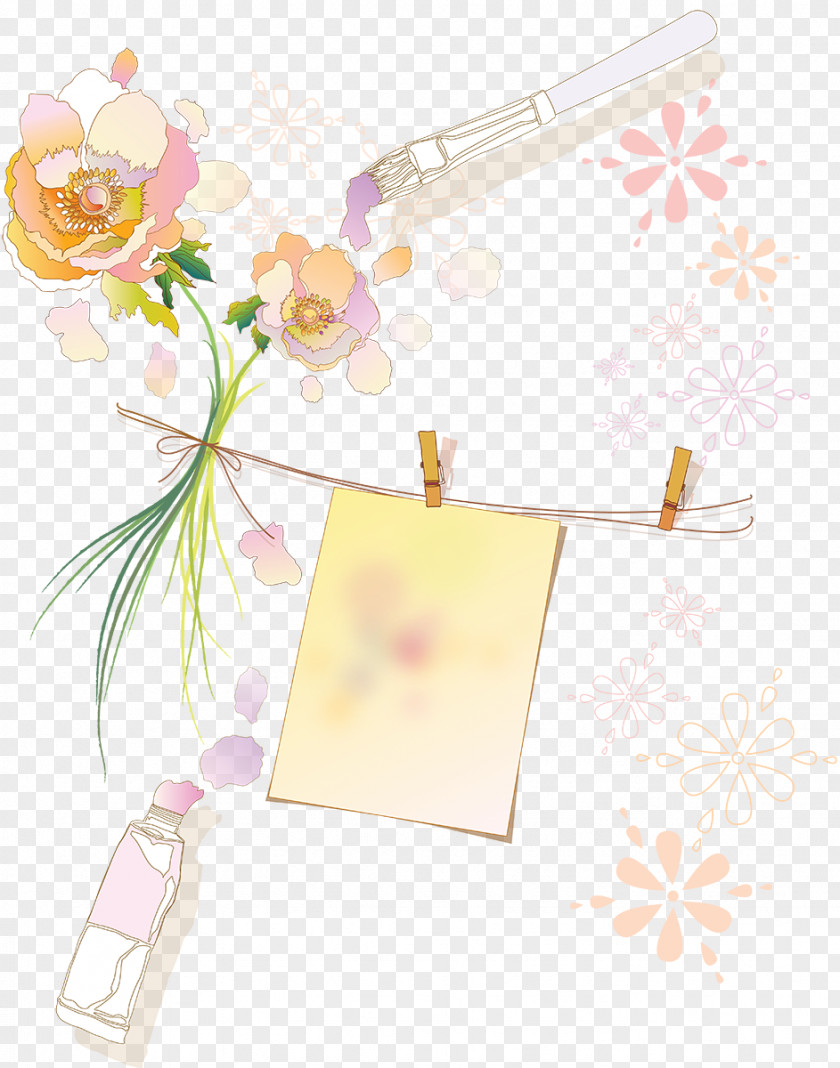 Poppy Paper Post-it Note Flower Clip Art PNG