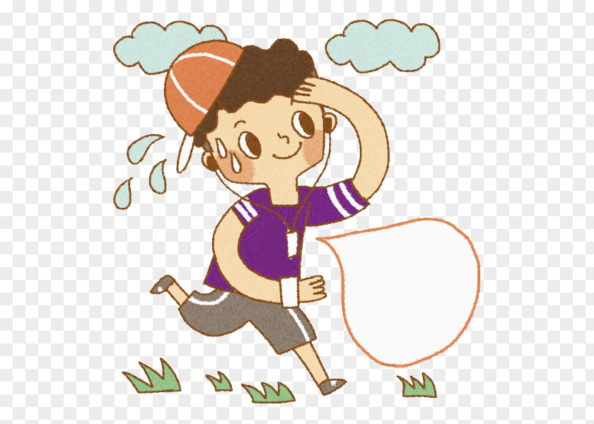 Running Boy Cartoon Clip Art PNG