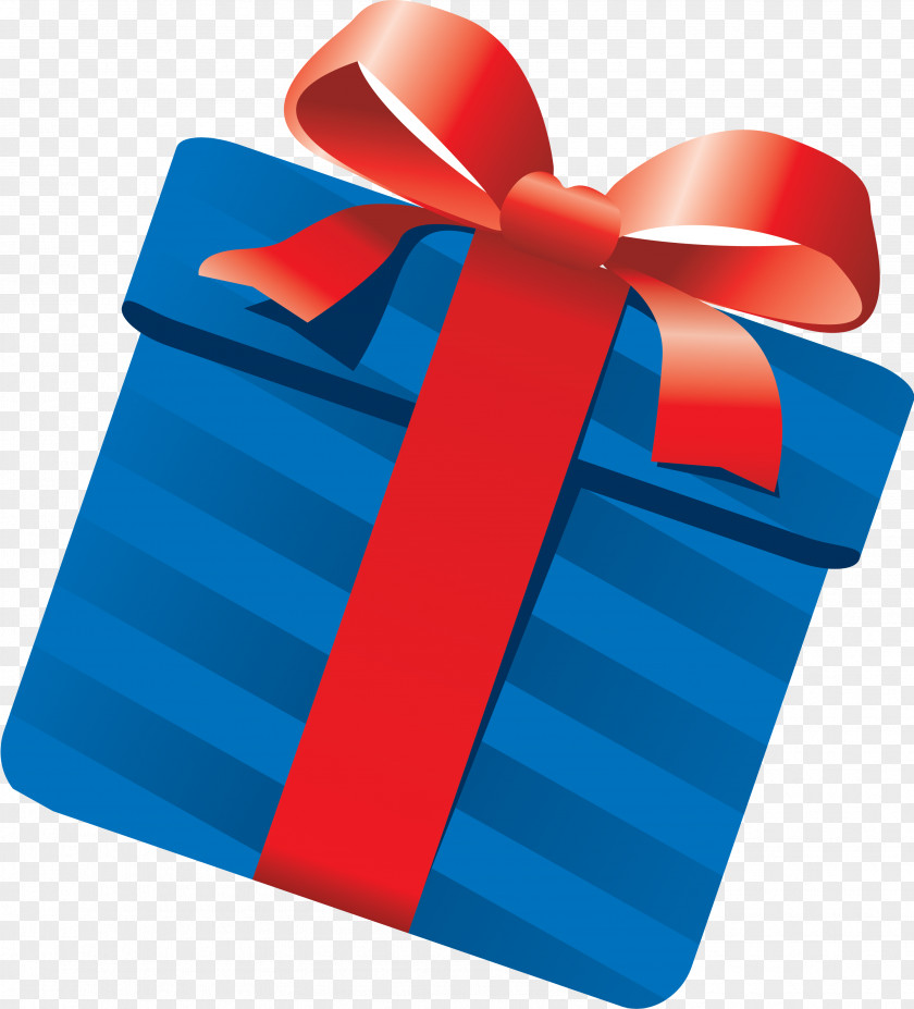 Simple Blue Gift Box Gratis PNG