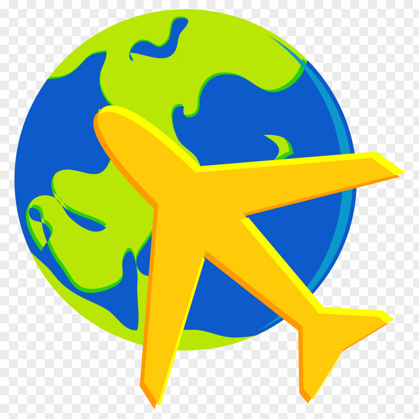 Cartoon Vector Hand Painted Earth Plane Travel Icon Euclidean Clip Art PNG