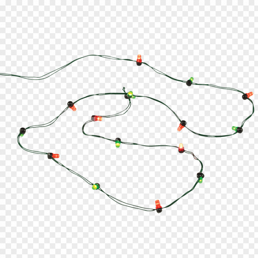 Lights String Bead Red Green PNG