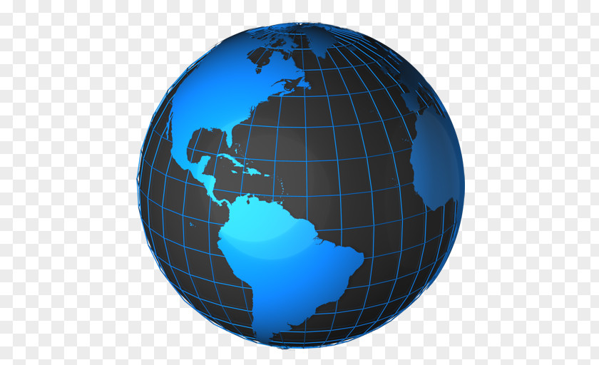 Planet Earth World Map Globe Icon PNG