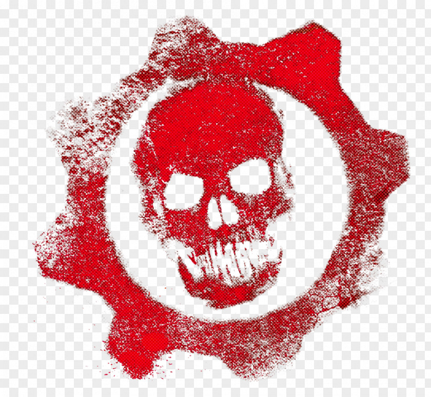 Bone Skull Red PNG