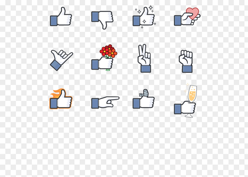 Facebook Like Button Messenger Sticker PNG