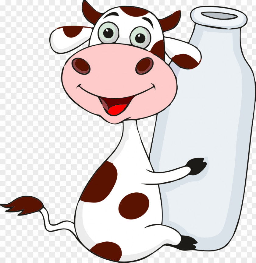 Milk Cattle Bottle Cartoon PNG