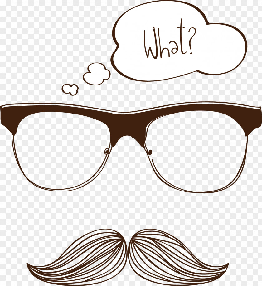 Vector Beard Glasses Drawing Moustache PNG