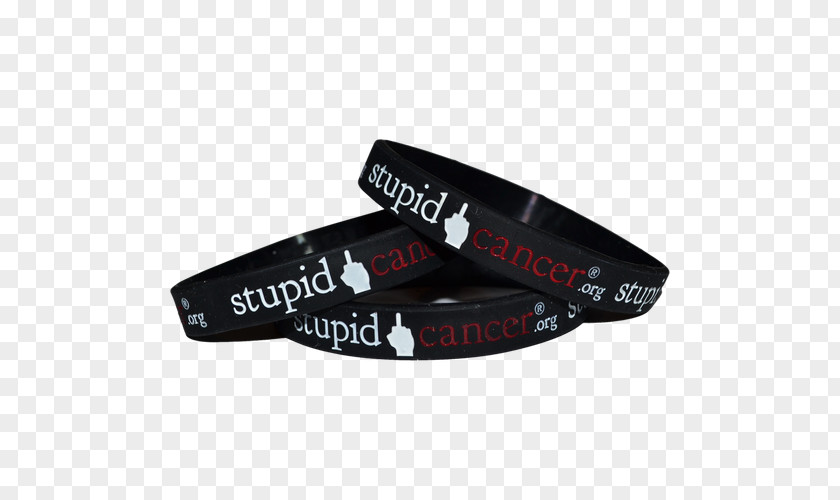 Wristband Middle Finger Stupid Cancer PNG