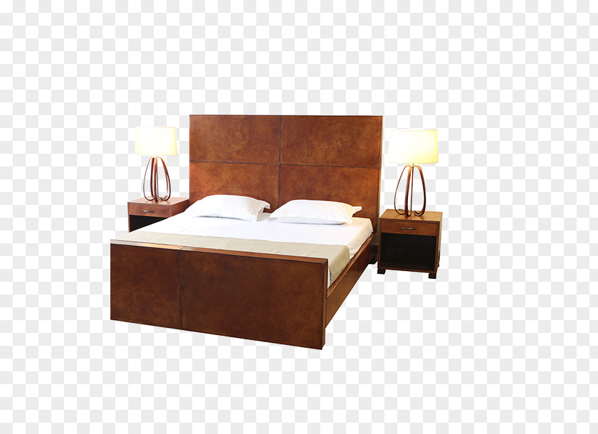 Bed Frame Furniture Bedside Tables Mattress PNG