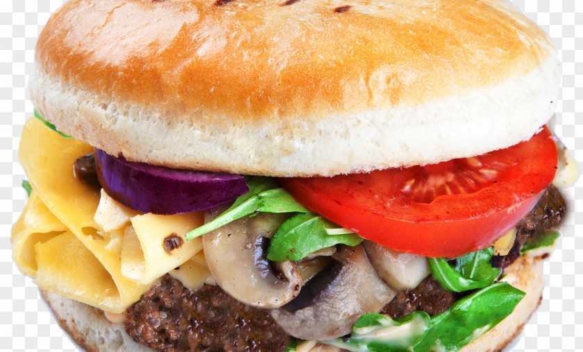 Junk Food Breakfast Sandwich Cheeseburger Buffalo Burger Fast Slider PNG
