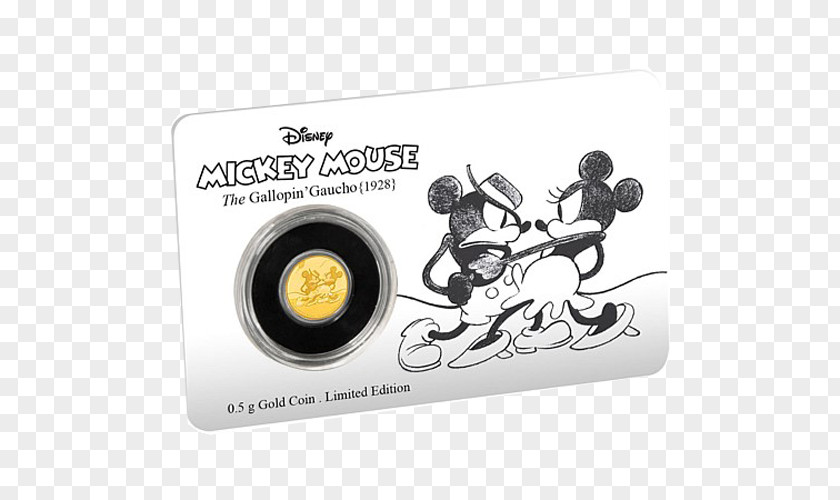 Mickey Mouse Silver Coin Gold PNG