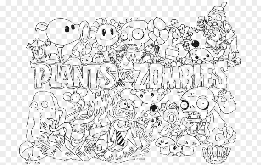 Plants Vs Zombies Vs. 2: It's About Time Zombies: Garden Warfare 2 Coloring Book PNG
