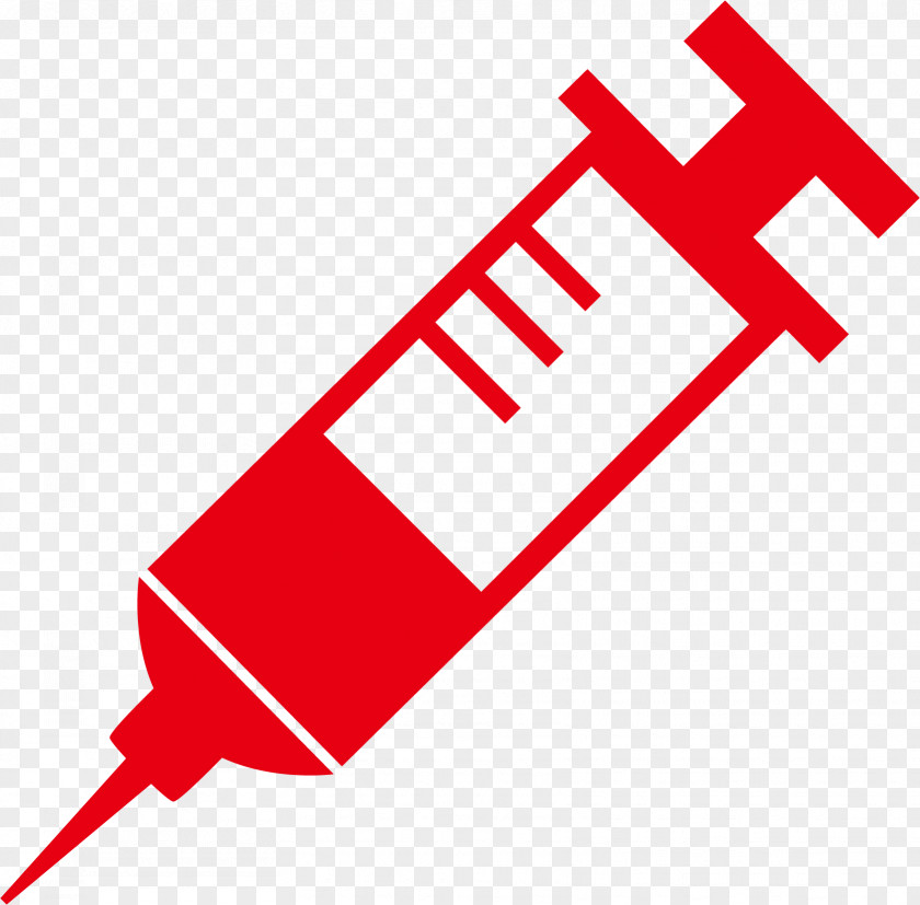 Red Syringe Physician Medicine Symbol Icon PNG