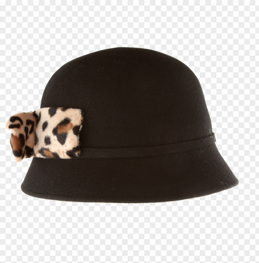 Black Leopard Bow Hat Bowler Panther Sombrero PNG