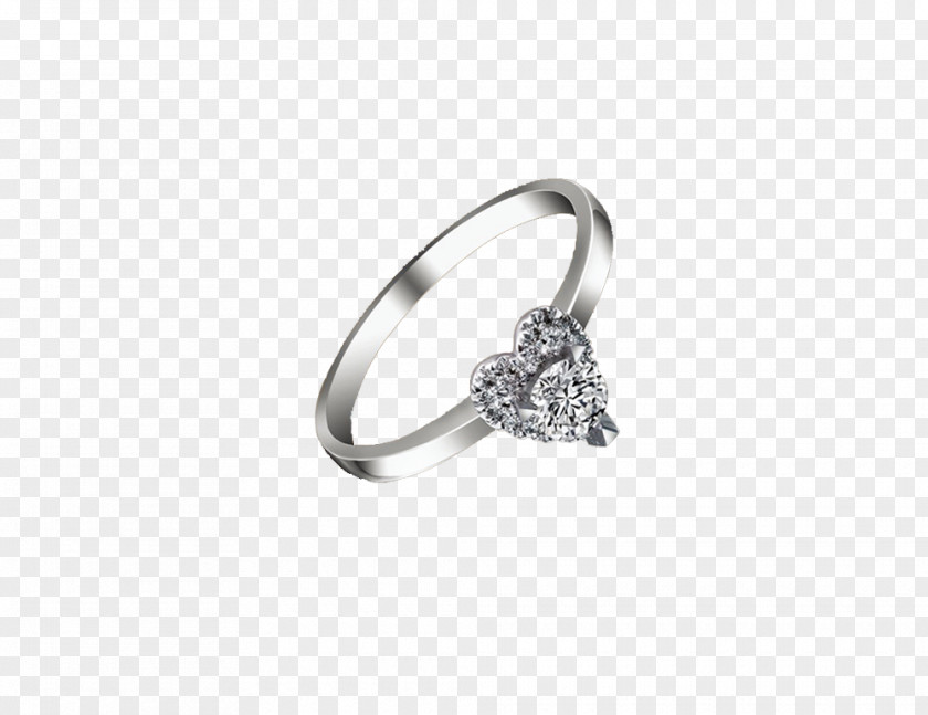 Diamond Heart Pet Years Ring Body Piercing Jewellery Wedding Ceremony Supply PNG
