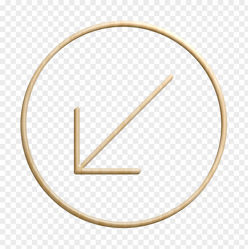 Thin Icon Small Arrow Circle Direction PNG