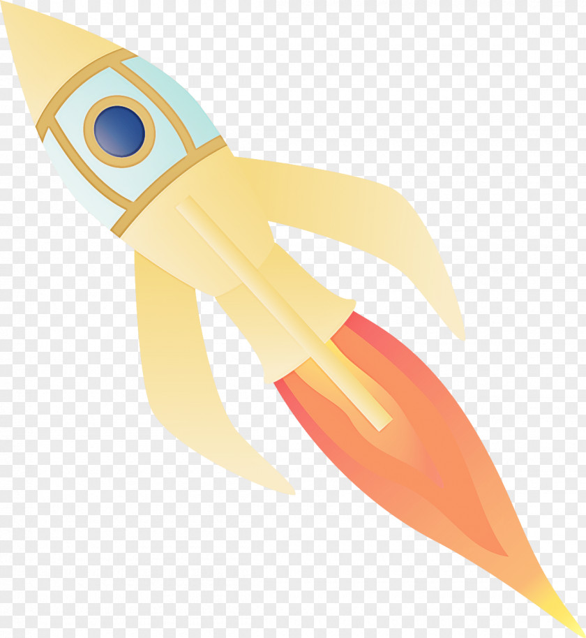 Yellow Squid Rocket PNG