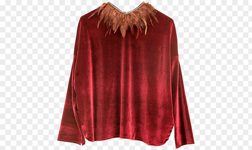 Blouse Maroon Shoulder Velvet PNG