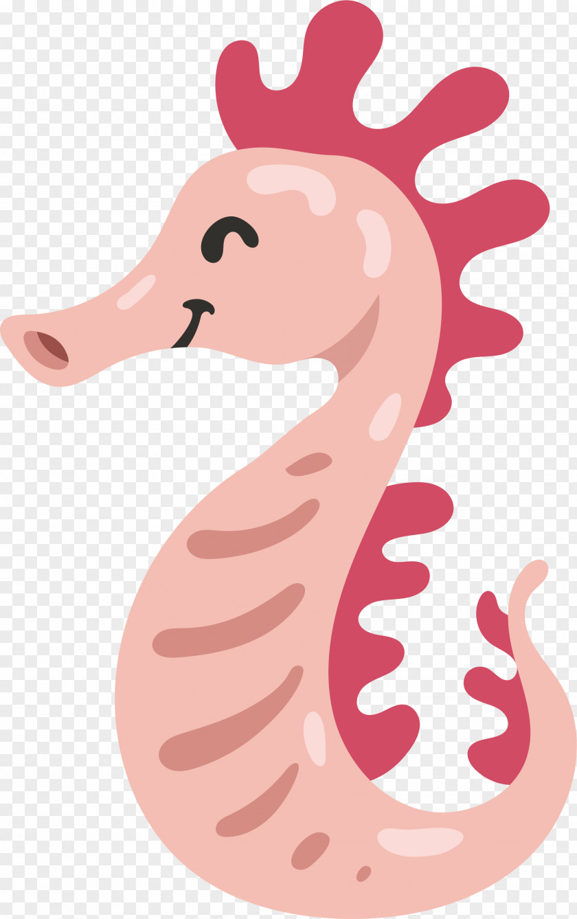 Pink Seahorse Euclidean Vector Clip Art PNG