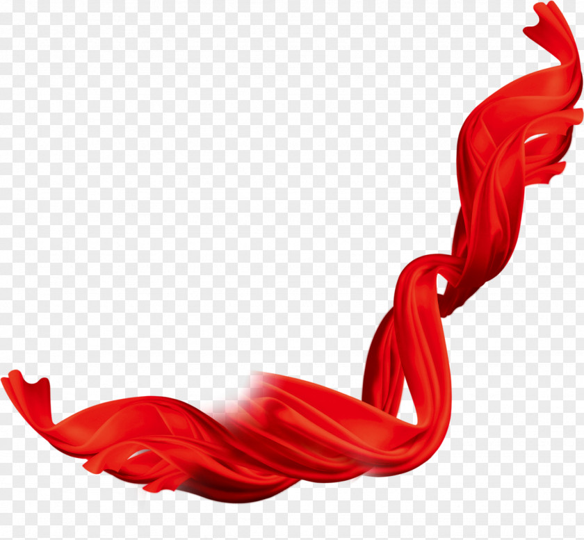 Red Satin Ribbon Silk Transparency And Translucency Computer File PNG