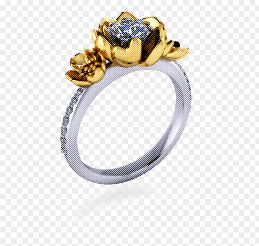 Gold Metal Wedding Ring PNG