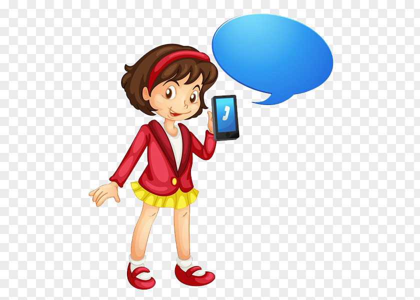 The Woman With Cell Phone Telephone Mobile Phones Child Smartphone Illustration PNG