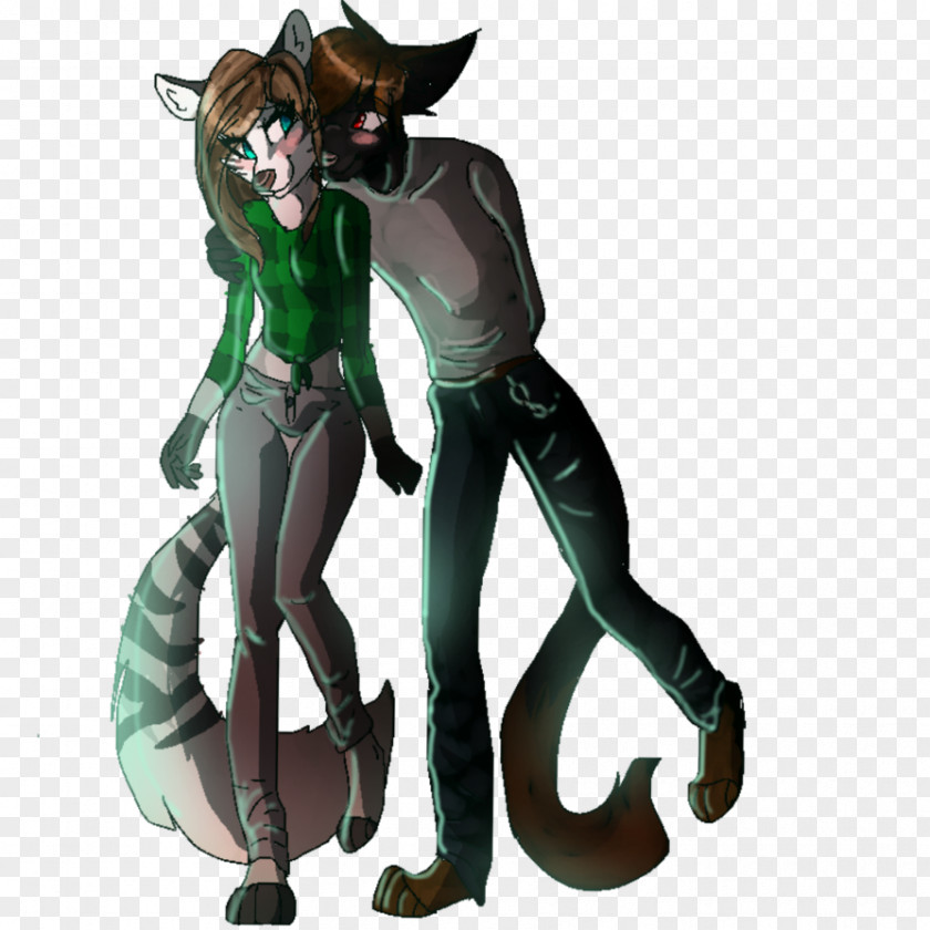 Animal Couple Drawing DeviantArt Figurine PNG