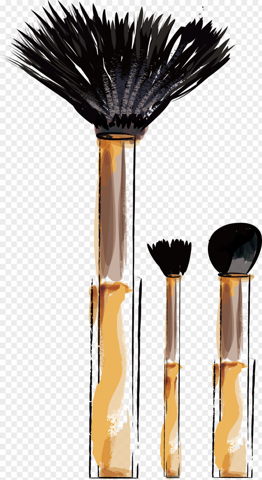 Hand-painted Bottom Makeup Brush Computer File PNG