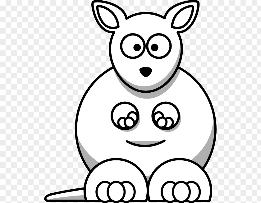 Baby Kangaroo Images Drawing Black And White Clip Art PNG