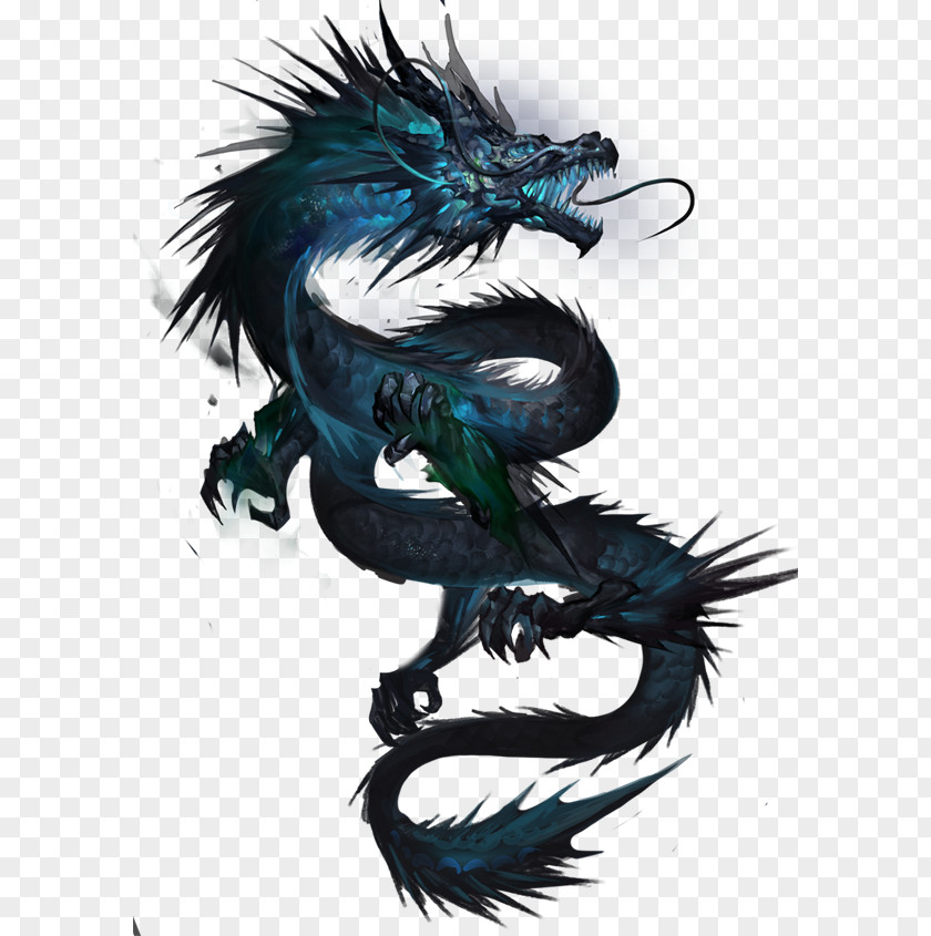 Handsome Dragon Tattoo Chinese Japanese Drawing PNG
