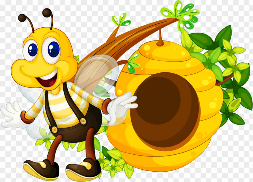Artesania Cartoon European Dark Bee Clip Art Beehive Honey PNG
