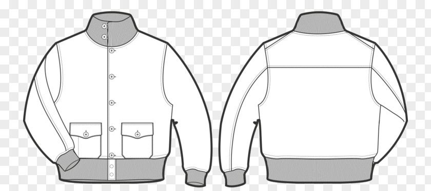 Jacket Sketch Flight Sleeve Technical Drawing PNG