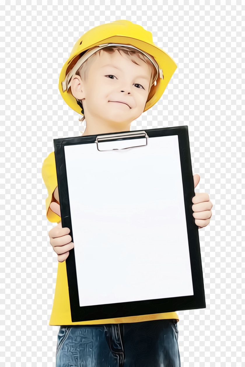Learning Smile Hard Hat Yellow Personal Protective Equipment Headgear Child PNG