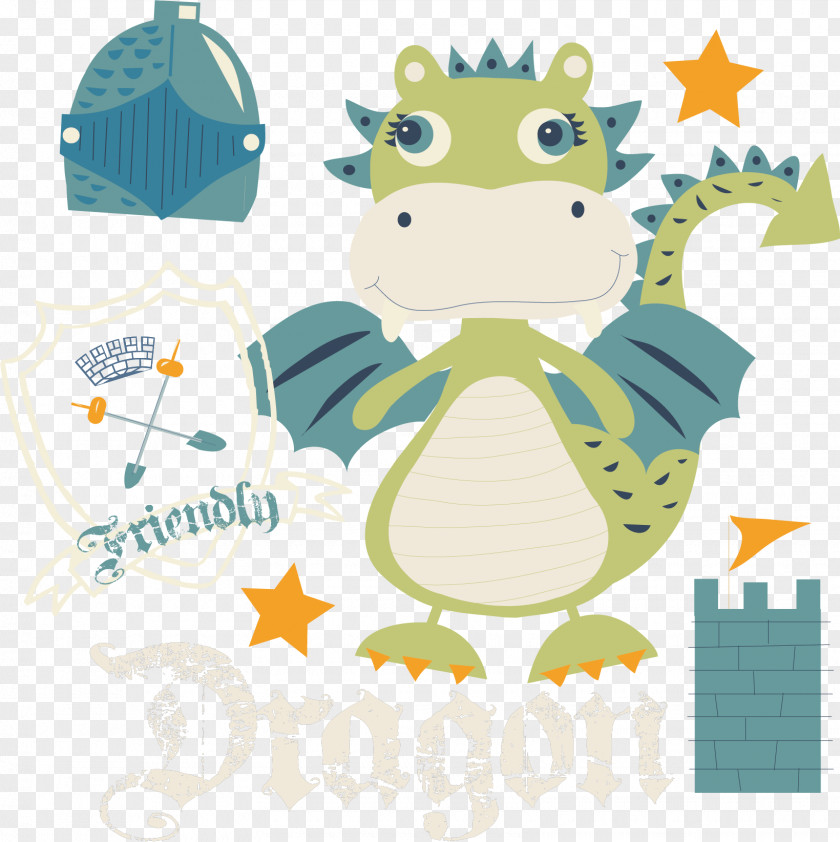 Lovely Dinosaur Vector Clip Art PNG