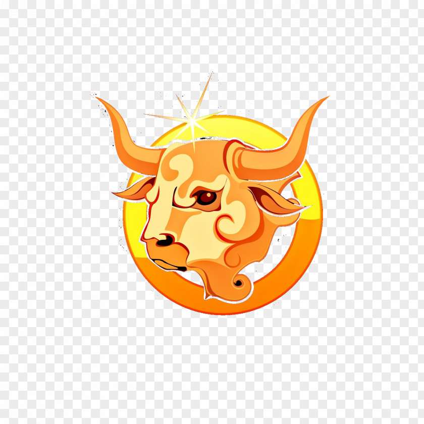 Taurus Sign Element Logo Clip Art PNG