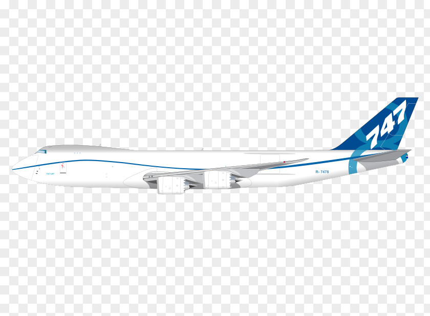 Blue And White Cartoon Airplane Boeing 747-8 747-400 Concorde PNG