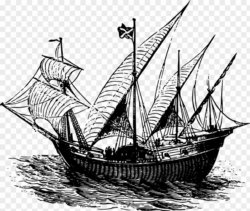 Shipping 15th Century Boat Caravel 14th PNG