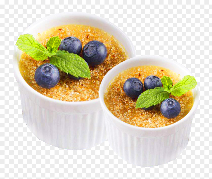 Blueberry Caramel Pudding Crxe8me Brxfblxe9e Cream Custard Vegetarian Cuisine PNG