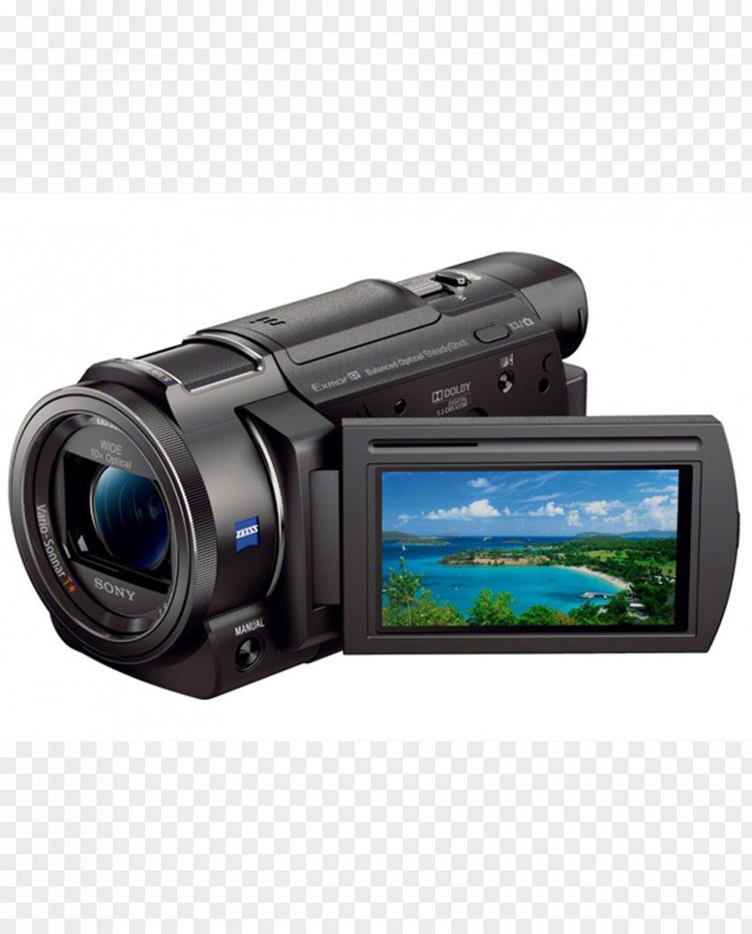 Camera Sony Handycam FDR-AX33 4K Resolution Video Cameras PNG